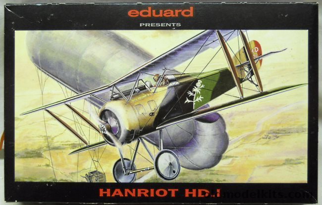 Eduard 1/48 Hanriot HD-I With Aftermarket Resin Engine - (HD1 / HDI), 8018 plastic model kit